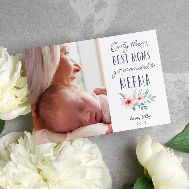 Only the Best Moms Get Promoted to Meema Photo Invitation (Creator Uploaded)