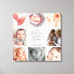 Only the Best Moms Photo Collage Grandma Stretcher Canvas Print