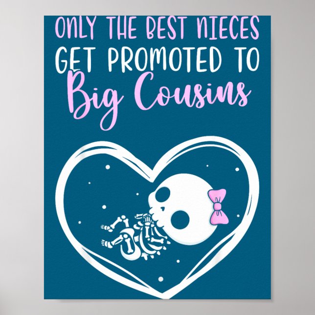 Only The Nieces Get Promoted To Big Cousins Baby C Poster (Front)