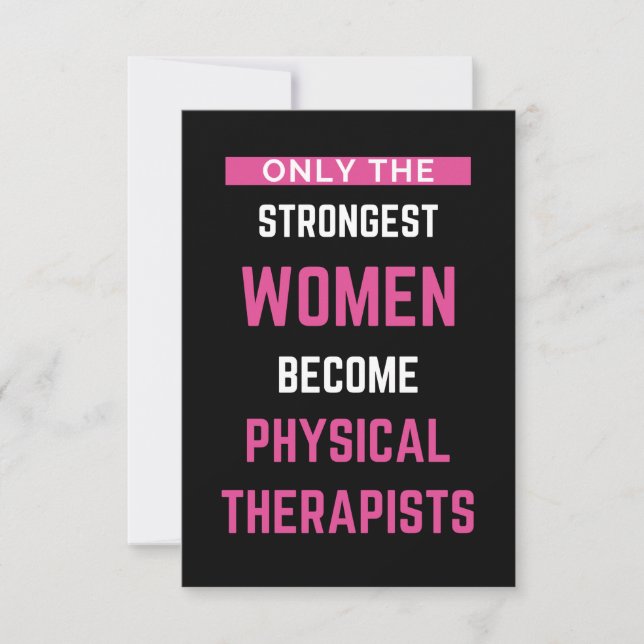 Only The Strongest Women Become Physical Thank You Card (Front)
