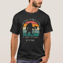 "Only Way To Solve a Problem" Retro Sunset Dwarf