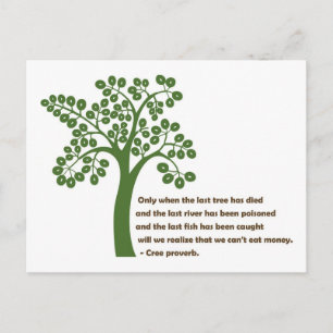 Only When The Last Tree Postcard