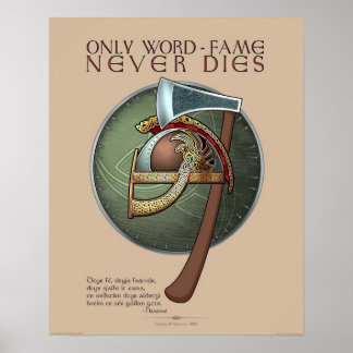 "Only Word-Fame Never Dies" Poster (16x20")