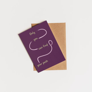 Only you can find your path inspiring quote postcard