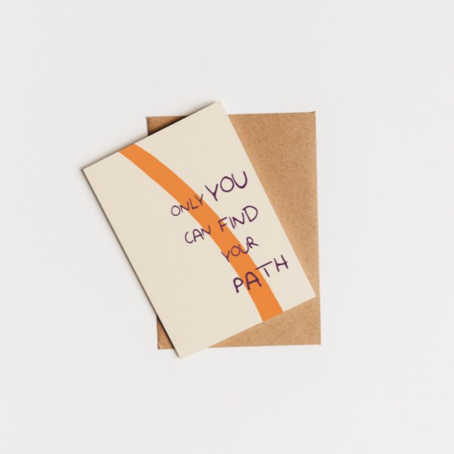Only you can find your path inspiring quote postcard (Creator Uploaded)