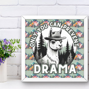 Only You Can Prevent Drama Lama Forest Photo Print