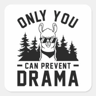 Only You Can Prevent Drama Square Sticker