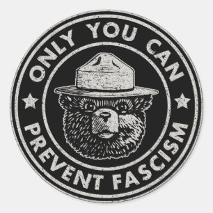 Only You Can Prevent Fascism Vintage Resist Classic Round Sticker