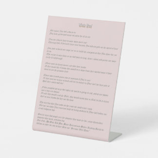 Only You Pedestal Sign