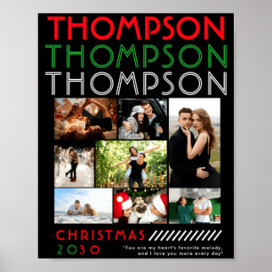 Only You Photo Collage Couples Christmas Cture Poster