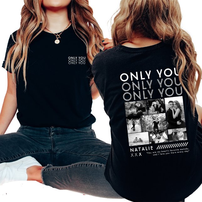 Only You Photo Collage Picture Shirt For Boyfriend (Creator Uploaded)