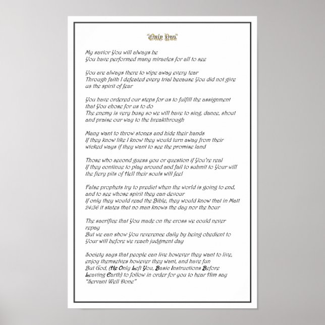 Only You - Poster  (Front)