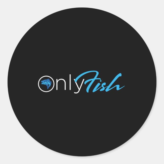 Onlyfish Fishing Tee  Classic Round Sticker (Front)