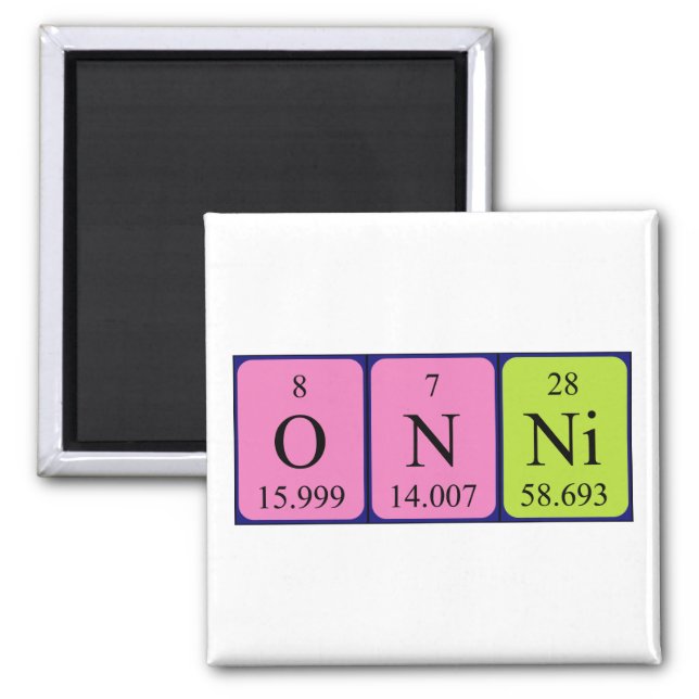 Onni periodic table name magnet (Front)