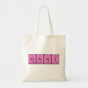 Onni periodic table name tote bag