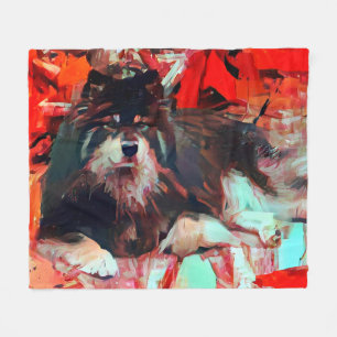 ONNI the Finnish Lapphund fleece blanket 3 sizes