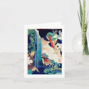 Ono Falls Hokusai Japanese Fine Art Card