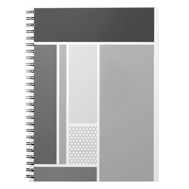 onochrome Geometric Blocks Notebook (Front)