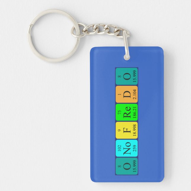 Onofredo periodic table name keyring (Front)