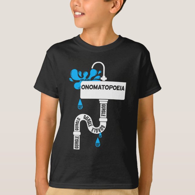 Onomatopoeia creative writing or poetry T-Shirt (Front)