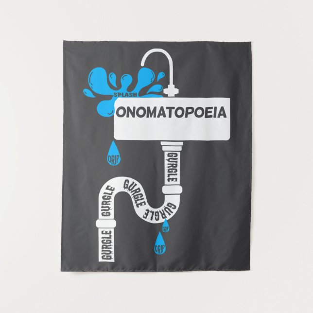 Onomatopoeia creative writing or poetry tapestry (Front)