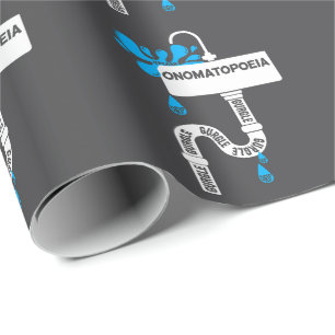 Onomatopoeia creative writing or poetry wrapping paper