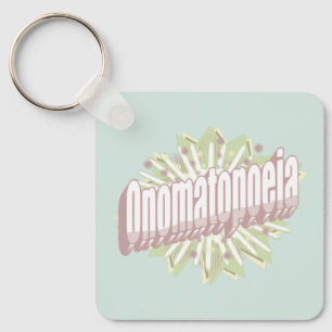 Onomatopoeia Explosion English Language  Key Ring