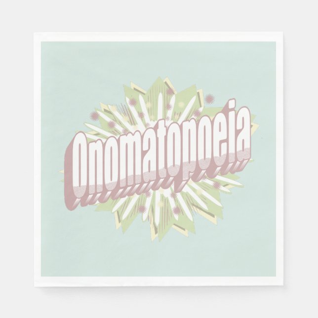 Onomatopoeia Explosion English Language  Napkin (Front)