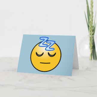 Onomatopoeia zzZZ sleepy, relaxation thinking Card