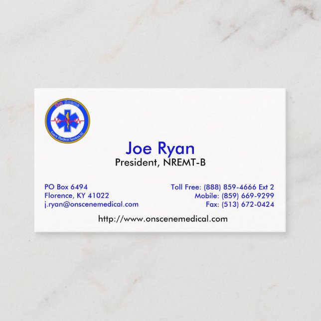 OnScene Card JR (Front)