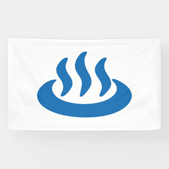 Onsen ♨ Hot Spring 温泉 Japanese Sign (Horizontal)
