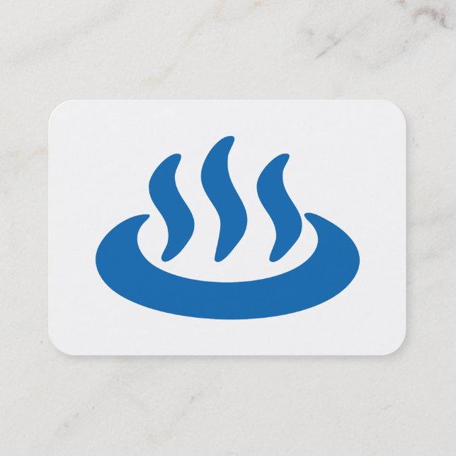 Onsen ♨ Hot Spring 温泉 Japanese Sign Business Card (Back)