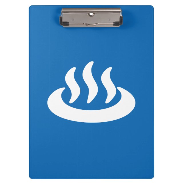 Onsen ♨ Hot Spring 温泉 Japanese Sign Clipboard (Front)