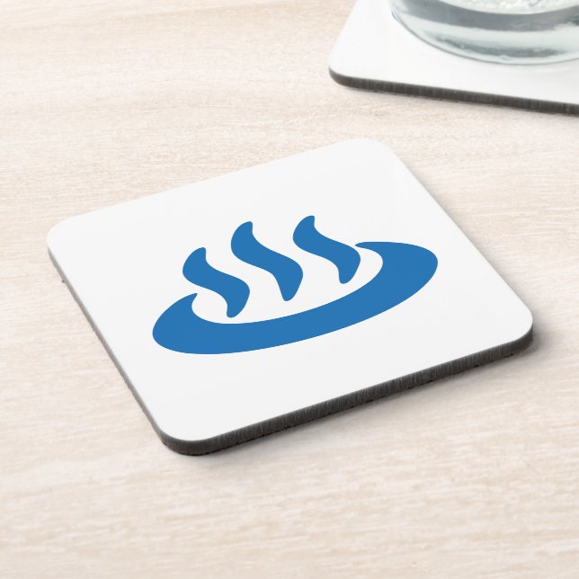 Onsen ♨ Hot Spring 温泉 Japanese Sign Coaster (Left Side)