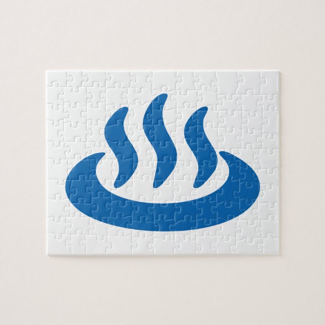 Onsen ♨ Hot Spring 温泉 Japanese Sign Jigsaw Puzzle (Horizontal)
