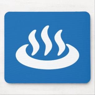 Onsen ♨ Hot Spring 温泉 Japanese Sign Mouse Mat
