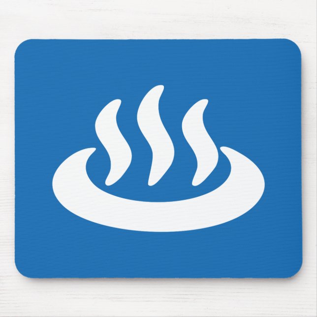 Onsen ♨ Hot Spring 温泉 Japanese Sign Mouse Mat (Front)