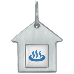Onsen ♨ Hot Spring 温泉 Japanese Sign Pet Name Tag