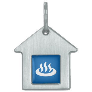Onsen ♨ Hot Spring 温泉 Japanese Sign Pet Tag