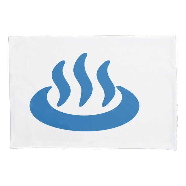 Onsen ♨ Hot Spring 温泉 Japanese Sign Pillowcase (Front)