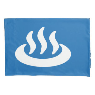 Onsen ♨ Hot Spring 温泉 Japanese Sign Pillowcase