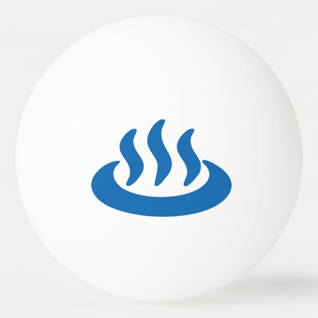 Onsen ♨ Hot Spring 温泉 Japanese Sign Ping Pong Ball (Front)