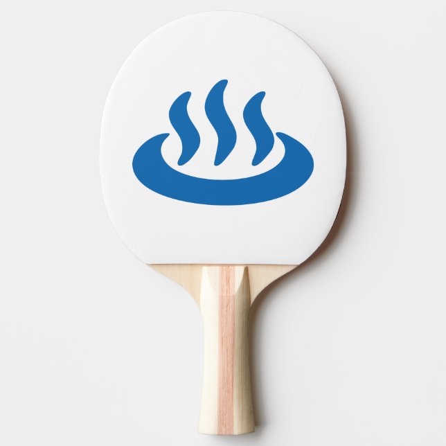Onsen ♨ Hot Spring 温泉 Japanese Sign Ping Pong Paddle (Front)