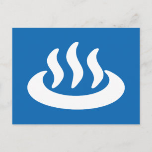 Onsen ♨ Hot Spring 温泉 Japanese Sign Postcard