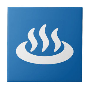 Onsen ♨ Hot Spring 温泉 Japanese Sign Tile