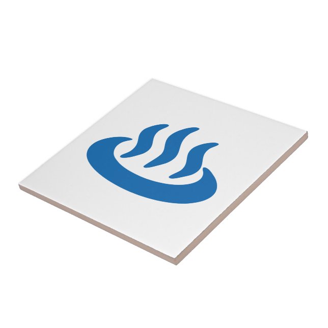 Onsen ♨ Hot Spring 温泉 Japanese Sign Tile (Side)