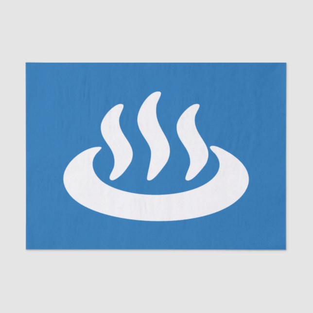 Onsen ♨ Hot Spring 温泉 Japanese Sign Tissue Paper (Front)