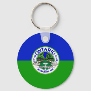 Ontario (California) City flag Keychain