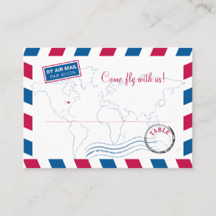Ontario Canada Air Mail Seating Card Wedding
