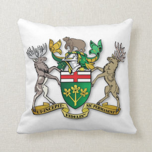 Ontario coat of arms cushion